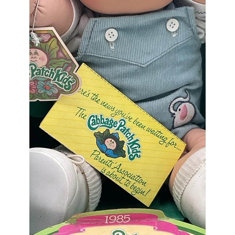 Vintage 1985 Coleco Cabbage Patch Kids In Box W/Certificate Boy, Davie Billy